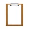 brown wooden clipboard isolated for note in office of paper illustration