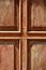 Brown wooden cross door