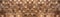 Brown wooden cubes wall texture background banner panorama