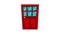Brown wooden door with glass icon animation