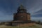 Brown wooden old chapel on Radhost hill in Beskydy mountains