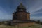 Brown wooden old chapel on Radhost hill in Beskydy mountains