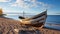 Brown Wooden Ship on Brown Sand