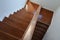 Brown wooden stair interior decorated modern style of residential