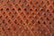 Brown wooden wall lattice background texture.  wooden fence cross pattern. Crossing a tree with nails