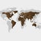 Brown World Map Vector