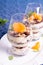 Brownie-nut trifles for two