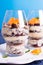 Brownie-nut trifles for two