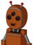 Brownish Droid With Bubble Head And Happy Mouth And Three-Eyed And Double Led Antenna