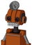 Brownish Droid With Multi-Toroid Head And Keyboard Mouth And Black Glowing Red Eyes And Radar Dish Hat