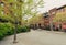 Brownstone townhouse residential street in Brooklyn Heights