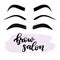 Brows lettering vector illustration