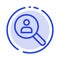 Browse, Find, Networking, People, Search Blue Dotted Line Line Icon