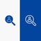 Browse, Find, Networking, People, Search Line and Glyph Solid icon Blue banner Line and Glyph Solid icon Blue banner