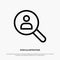 Browse, Find, Networking, People, Search Line Icon Vector