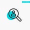 Browse, Find, Networking, People, Search turquoise highlight circle point Vector icon