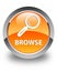 Browse glossy orange round button