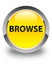 Browse glossy yellow round button