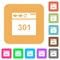 Browser 301 Moved Permanently rounded square flat icons