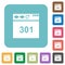 Browser 301 Moved Permanently rounded square flat icons