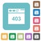 Browser 403 forbidden rounded square flat icons