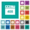 Browser 408 request timeout square flat multi colored icons