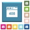 Browser 408 request timeout white icons on edged square buttons