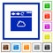 Browser cloud flat framed icons