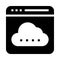 Browser cloud glyphs icon