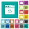 Browser cloud square flat multi colored icons