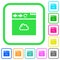 Browser cloud vivid colored flat icons