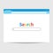 Browser element with search engine interface bar template