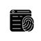 Browser fingerprinting black glyph icon