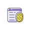 Browser fingerprinting purple RGB color icon