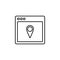 browser location webpage icon. Element of internet browser for mobile concept and web apps icon. Thin line icon for website design