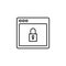 browser lock webpage icon. Element of internet browser for mobile concept and web apps icon. Thin line icon for website design and