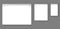 Browser mockups set. Web windows screen. Internet empty pages concept with shadow. Modern window design isolated on gray