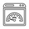 Browser, speed line icon. Outline vector