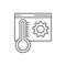 Browser temperature setting icon. Element of Internet in life icon