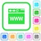 Browser webpage vivid colored flat icons