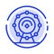 Browser, Wifi, Service, Hotel Blue Dotted Line Line Icon