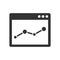 Browser window with chart icon