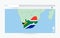 Browser window with map of South Africa, searching  South Africa in internet