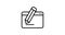 browser with writing pencil animated outline icon