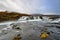 Bruarfoss in Iceland, landscape at sunset