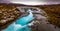 Bruarfoss - May 03, 2018: Panorama of the stunning Bruarfoss Waterfall, Iceland