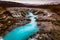 Bruarfoss - May 03, 2018: Panorama of the stunning Bruarfoss Waterfall, Iceland