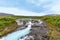 Bruarfoss turquoise waterfall, South Iceland