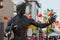 Bruce Lee statue during the 117th Golden Dragon Parade,