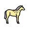 brucellosis horse color icon vector illustration